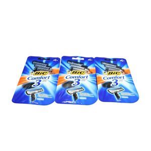 Lot of 3 BIC Comfort 3 Razors‎ Triple Blade Razors for Men 4 Razors